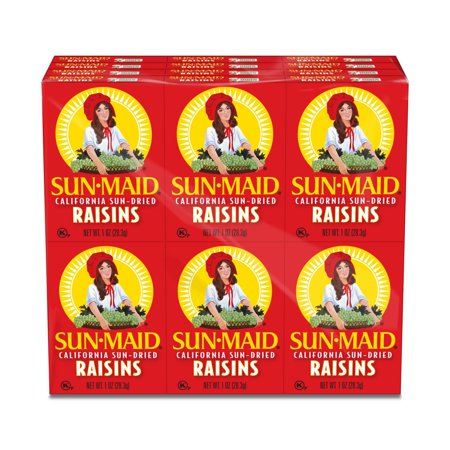 Sun Maid Sun Dried Raisin 6 Pack 1 Oz.