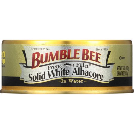 BUMBLE BEE Prime Fillet Solid White Albacore Tuna Fish in Water, 5 Ounce Can (Case of 24), Wild Caught Tuna, Canned Tuna, High Protein, Keto Food, Ket