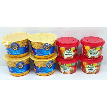 Heat & Serve Macaroni & Cheese and Chef Boyardee Beefaroni, Beef Ravioli, Spaghetti & Meatballs and Lasagna Bundled Combination