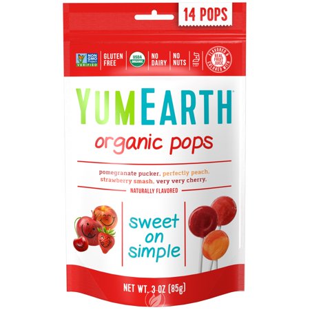 (2 Pack) Yummyearth Organic Lollipops  Assorted Flavors  3 Oz (14 Pops)