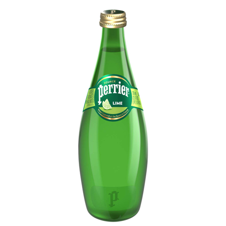 Perrier Lime Flavored Carbonated Mineral Water, 25.3 Fl Oz. Glass Bottle