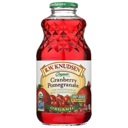 (6 Pack) Rw Knudsen Juice, Organic Cranberry Pomegranate, 32 Fl. Oz