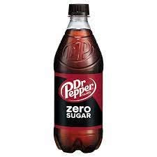 Dr Pepper Zero Sugar, 20 Oz Bottles, Pack of 12 (Total of 240 Fl Oz)