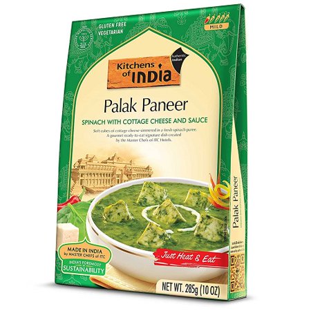 Kitchens of India Palak Paneer - Spinach with Cottage Cheese and Sauce -- 10 Oz - 2 Pc