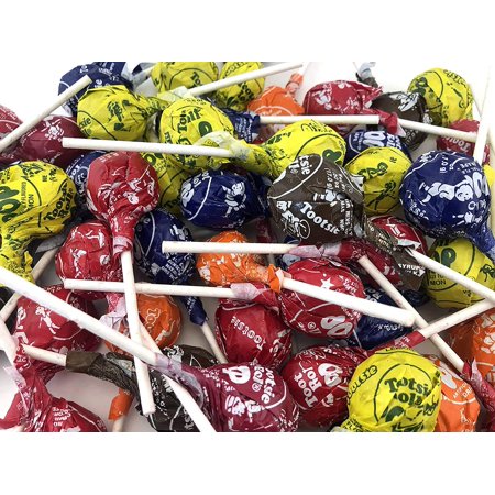 Tootsie Roll Lollipops, Original Flavors Pops Candy - Chocolate, Orange, Cherry, Grape, Lemon, Raspberry - 2.2 Pound Pack - 50 Count
