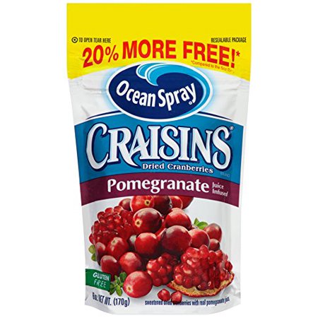 Ocean Spray Craisins Dried Cranberries, Pomegranate Juice, 6 Oz