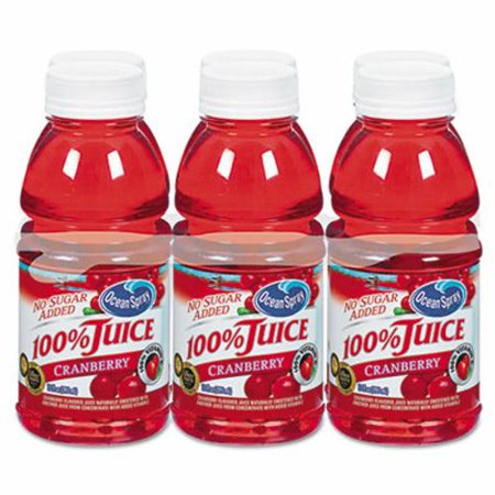 1PK-Ocean Spray 100% Juice, Cranberry, 10 Oz. Bottle, 6 per Pack
