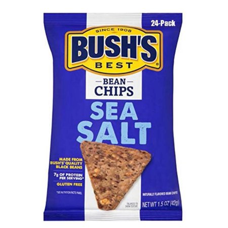 Bush's Best Sea Salt Bean Chips, 1.5 Oz  (Pack - 24)