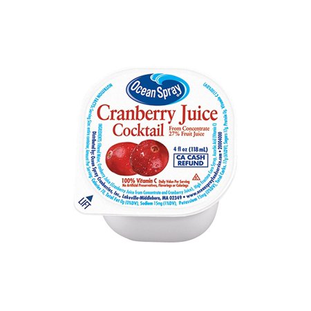 Ocean Spray Cranberry Juice, 4 Oz, 48 Count