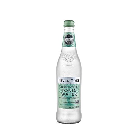 Fever-Tree Elderflower Tonic Water Glass Bottles, No Artificial Sweeteners, Flavorings & Preservatives, 16.9 Fl Oz (Pack of 8)