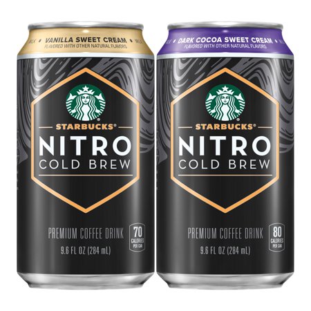 Starbucks Nitro Cold Brew Premium Iced Coffee Drink  Sweet Cream Variety Pack  9.6 Fl Oz 8 Pack Cans