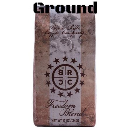 Freedom Roast Medium Roast Extra Caffeine Ground Coffee by Black Rifle Coffee Company  12 Oz Bag of Premium Gourmet Specialty Coffee  Perfect Coffee L