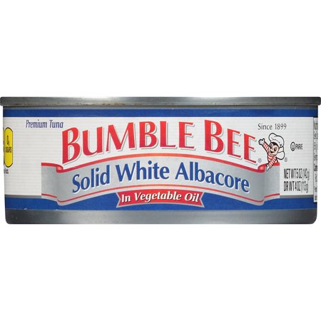 Solid White Albacore Tuna in Vegetable Oil, Canned Tuna Fish, High Protein Food, Wild Caught, 5 Ounce Can (Pack of 24)