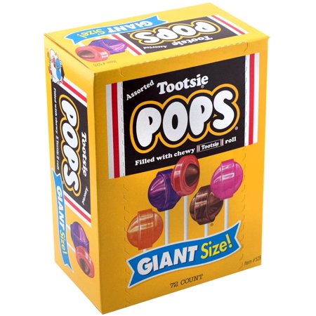 Tootsie Roll Pops Giant Size (72 Count), Variety Pack, 3.82 Pound