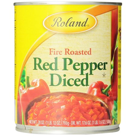 Fire Roasted Peppers, Red Diced, 28 Ounce (Pack of 4)