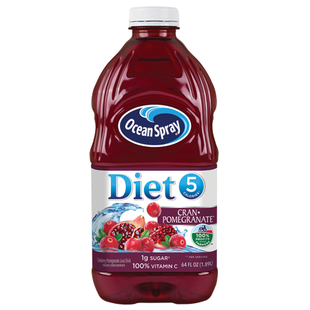 (4 Pack) Ocean Spray Diet Juice, Cran-Pomegranate, 64 Fl Oz, 1 Count