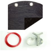 Buffalo Blizzard Deluxe Plus Blue/Black Oval Winter Cover with Wind Guard Clips  18  X 33