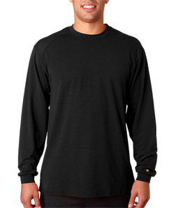 4804 Adult B-Tech Long-Sleeve Tee - Black, 4XL