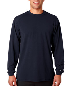 4804 Adult B-Tech Long-Sleeve Tee - Navy, Small