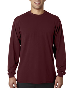 4804 Adult B-Tech Long-Sleeve Tee - Maroon, Small