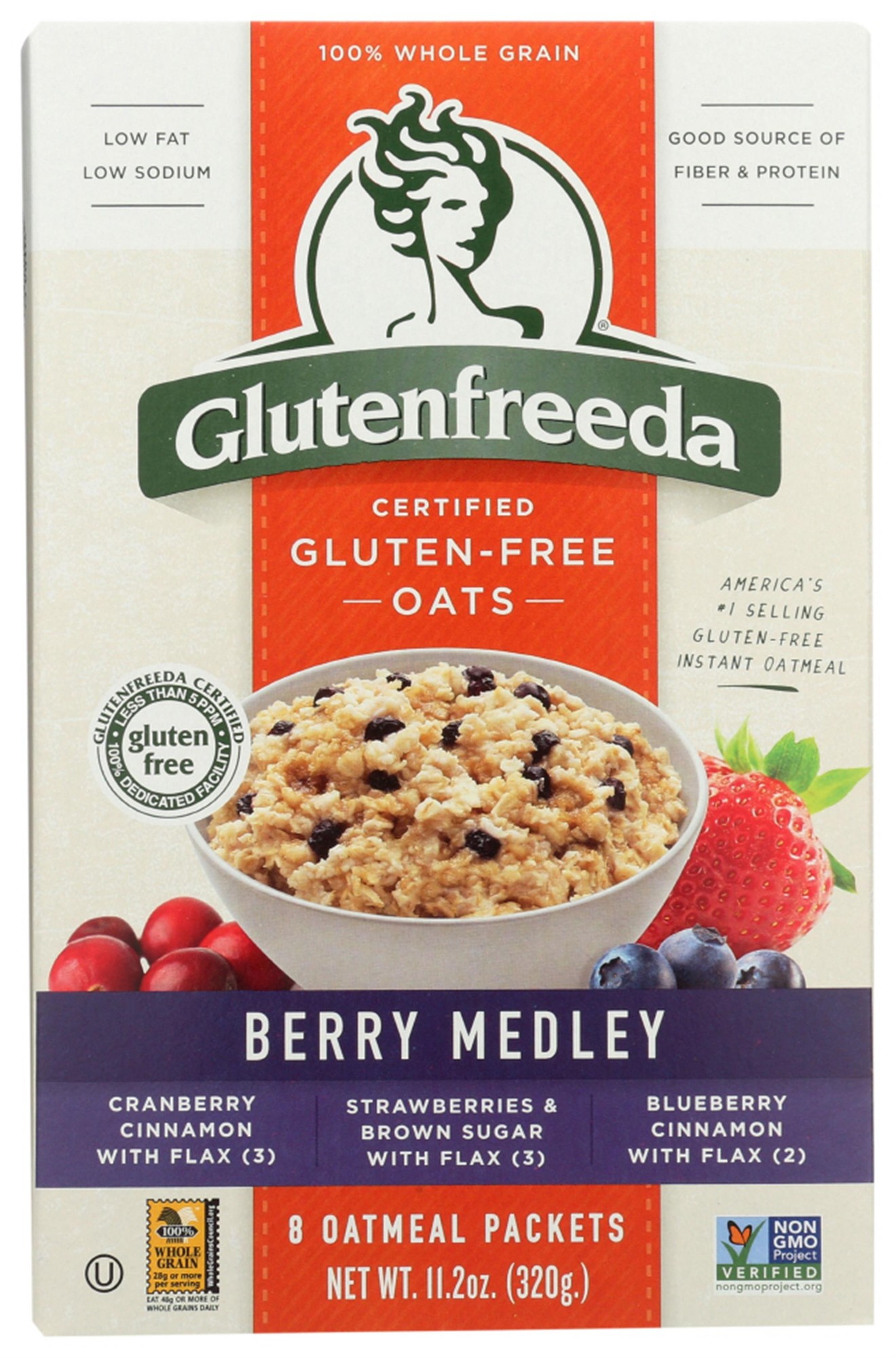 Glutenfreeda Gluten Free Instant Oatmeal Berry -- 8 Packets