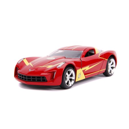 2009 Chevy Corvette Stingray, the Flash - Jada Toys 31610 - 1/32 Scale Diecast Model Toy Car