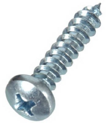 Sheet Metal Screw, Pan Head Phillips Drive, 10 PK