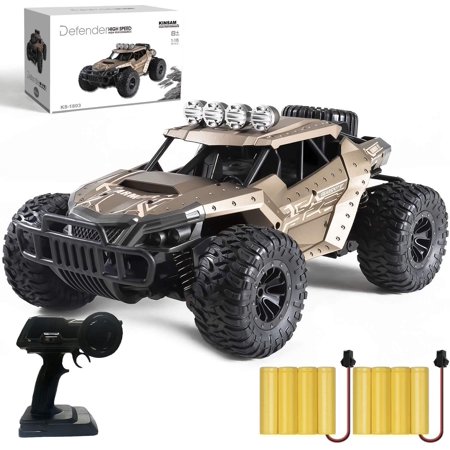 Remote Control Car,1:16 RC Car for 8 Age+, 20+KM/H Remote Control Truck, Brown Rc Truck,Kids Car,Toy Car with 2 Batteries, 30 Minutes Playing Time,Off