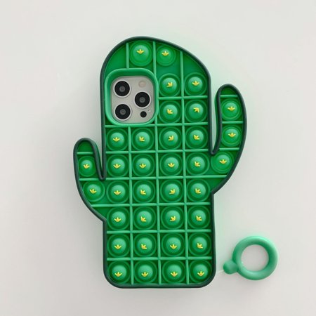 Gaono Silicone Phone Case, Bubble Pop with Portable Ring, Fidget Toy