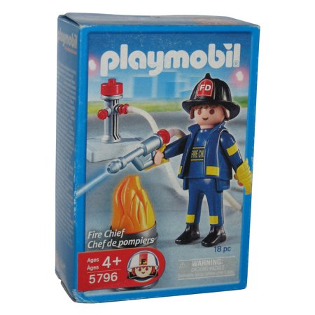 Playmobil Fire Chief with Hydrant (2006) Toy Figure Set 5796