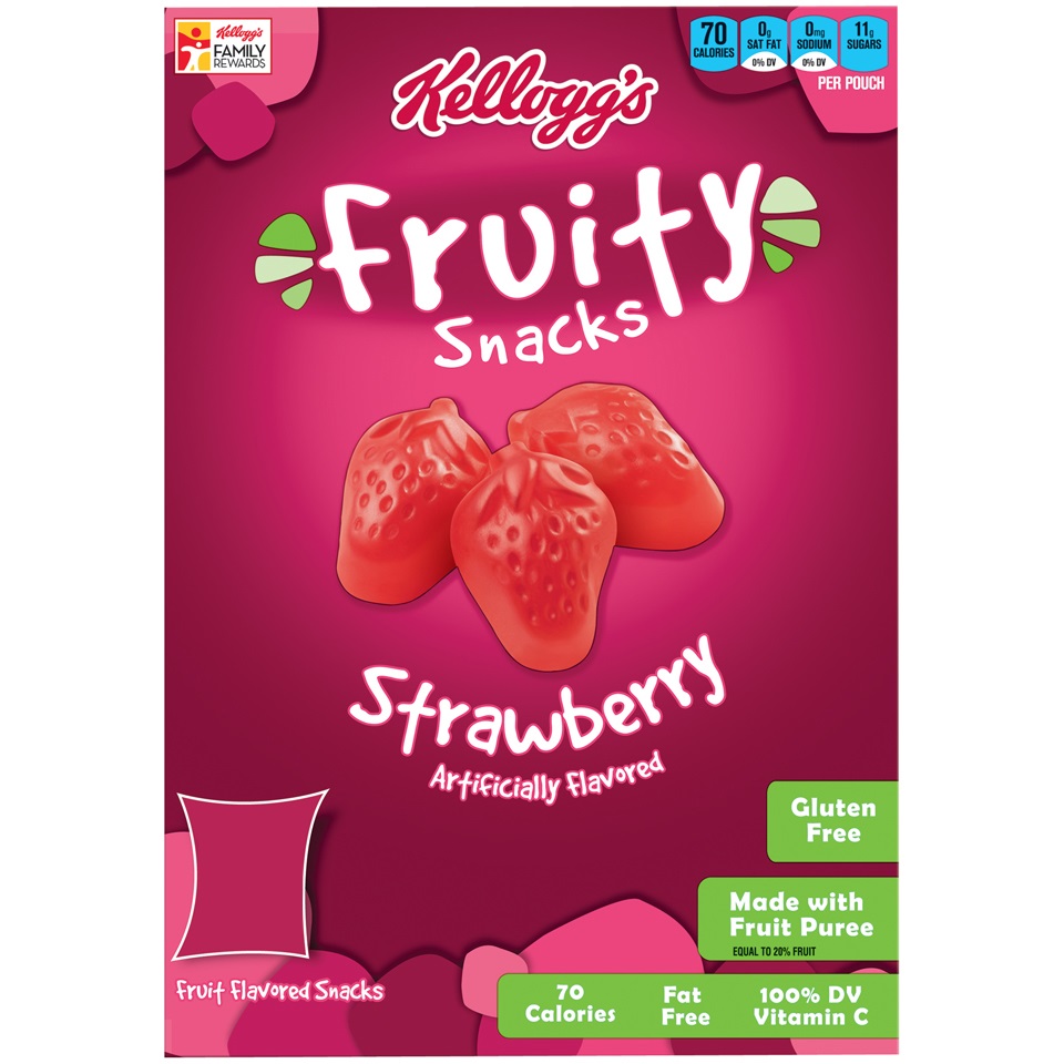 Fruity Snacks, Strawberry, 2.5 Ounce (Pack of 48)