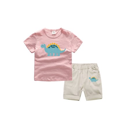 LA HIEBLA Baby Boy’s Summer Outfits Clothes Set Dinosaur T-shirt Tops Shorts