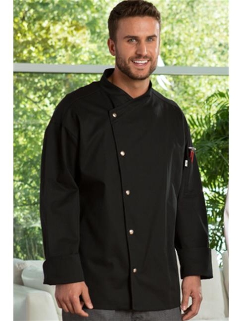 0492-0104 Caliente Chef Coat- Black- Large