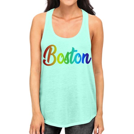Junior S Rainbow Boston T143 PLY Mint Racerback Tank Top Large Mint