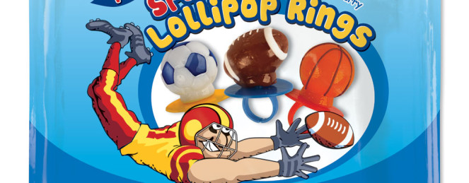 Primary Colors 7107-PC 10 Piece Sports Ring Pops Pack of 12