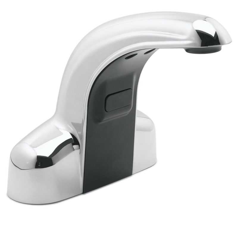 Sensorflo Collection SS9010CAE 0.5 GPM Deck Mounted Widespread Battery Powered Bathroom Faucet with Deck Plate Included  in Polished