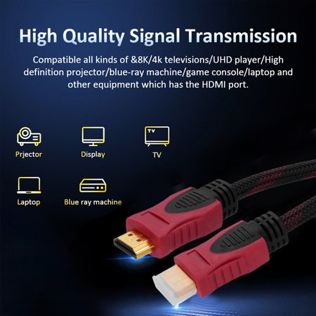 HDMI Aluminum Male High Speed Cable with Ethernet 3D 1080p HD 0.3/0.5/1/1.5/2/5M
