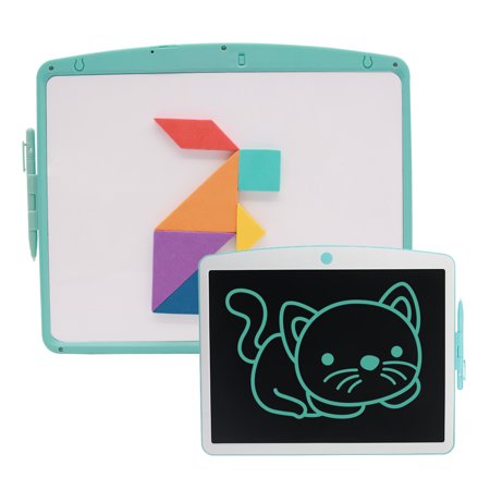 MABOTO 16 Inches LCD Writing Tablet with Magnetic Puzzle Tangram Erase & Lock Button Reusable Electronic Digital Drawing Board Handwriting Pad for Chi