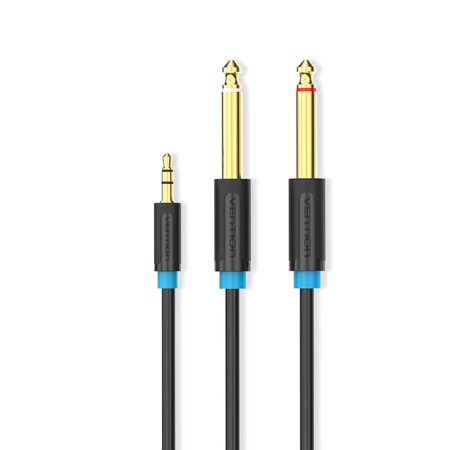 VENTION 3.5mm to Dual 6.5mm Audio Cable 3.5mm Male AUX to 6.35mm Splitter with Left and Right Soundtrack Switch for Phone Amplifier Speaker Stereo 0.5