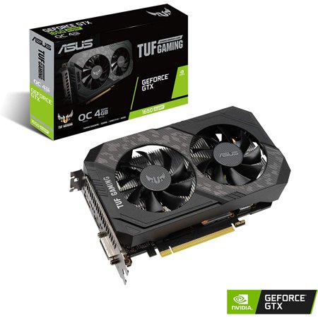 Asus TUF Gaming GeForce GTX 1650 Super Overclocked 4GB Edition HDMI DP DVI Gaming Graphics Card (TUF-GTX1650S-O4G-GAMING)