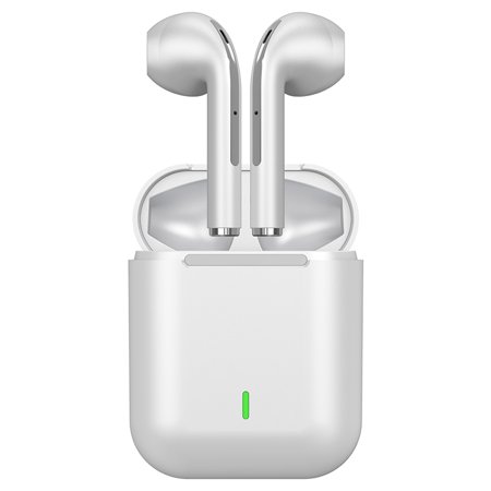 J18 Wireless Bluetooth Headsets  Stereo Touch Control Wireless Earphones with Charging Case  Open and Pop-up Window to Connect the Device Supports Sea