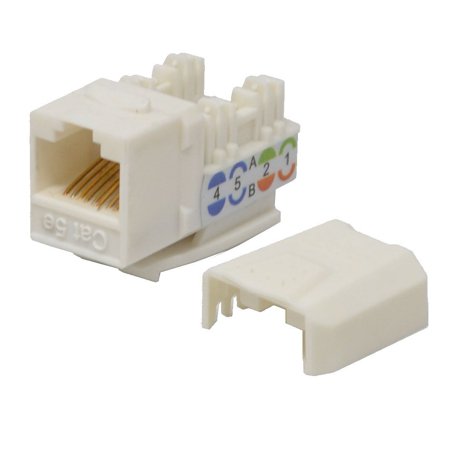 (Pack of 50) Keystone Punch Down Jack Cat-5e RJ-45 - White by IMBAPrice