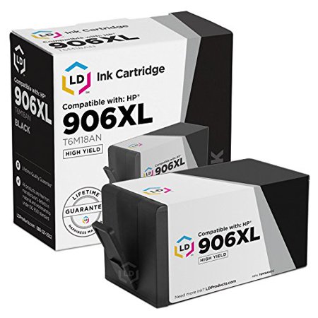 LD Remanufactured Replacement for HP 906XL T6M18AN High Yield Black Ink Cartridge for OfficeJet 6962 & OfficeJet Pro 6960, 6968, 6970, 6974, 6975, 697