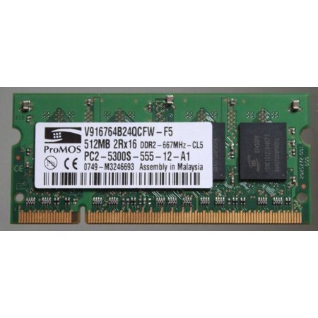 Promos 512MB DDR2 SODIMM PC2-5300 V916764B24QCFW-F5