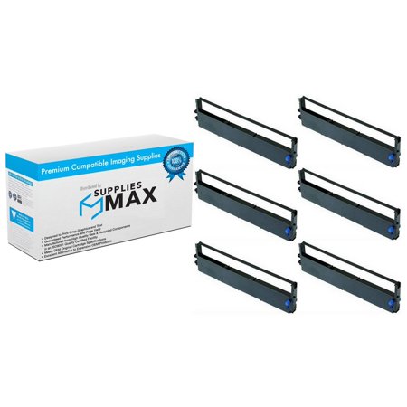 SuppliesMAX Compatible Replacement for Lexmark Proprinter 4201/4721/4722/4732/II/III Black Printer Ribbons (6/PK) (6328829)