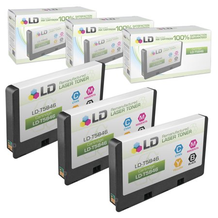 Remanufactured T5846 Set of 3 Black Cartridges for Use in the PictureMate Dash PM 260  Pal PM 200  Snap PM 240  Charm PM 225  Flash PM 280  Show PM 30