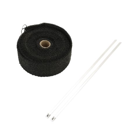 Tomshoo 0.5/1/3/5m Fiberglass Heat Exhaust Wrap Roll Motorcycle Car Heat Insulated Wrap Turbo Intake Manifold Heat Wrap Durable Heat Shield Tape