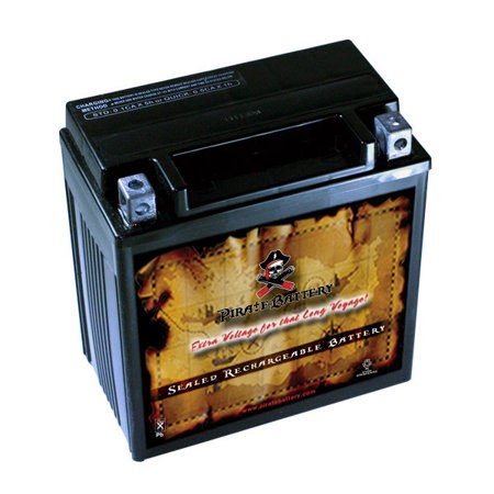Pirate Battery YTX16-BS (16-BS 12 Volt 14 Ah  230 CCA) Motorcycle Battery for Kawasaki D  Nomad 1600cc 03- 09