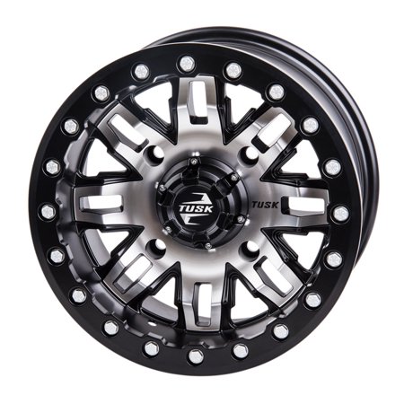 4/137 Tusk Teton Beadlock Wheel 14x7 6.0 + 1.0 Machined/Black for CAN-AM Commander E 2014-2015