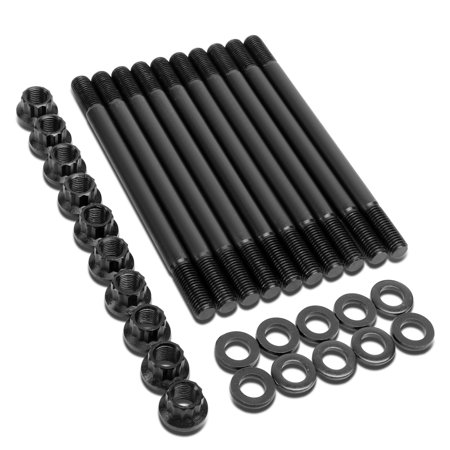 DNA Motoring LEPOW-019 for 2003 to 2009 Dodge Neon SRT to 4/Chrysler PT Cruiser Turbo 2.4 12-Point Black Oxide Chromoly Cylinder Head Studs